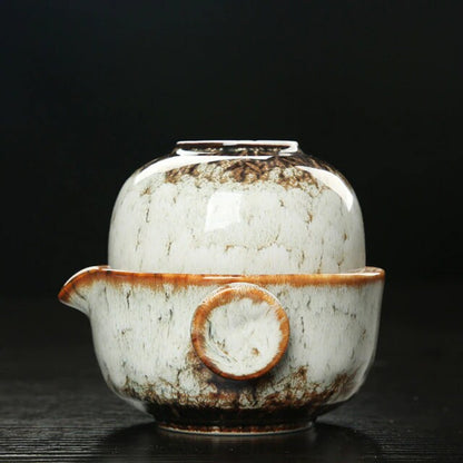 Portable Ceramic Tea Set with Teapot and Cup - Halri