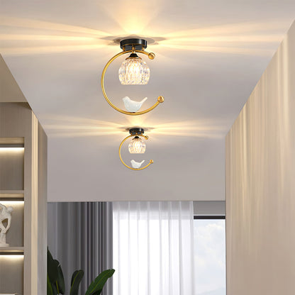 Elegant White Bird Hanging Lamp
