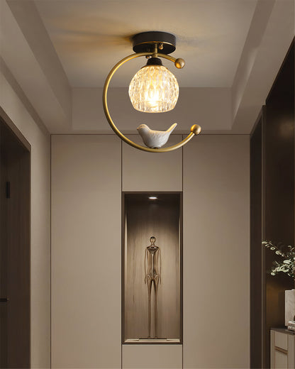 Elegant White Bird Hanging Lamp
