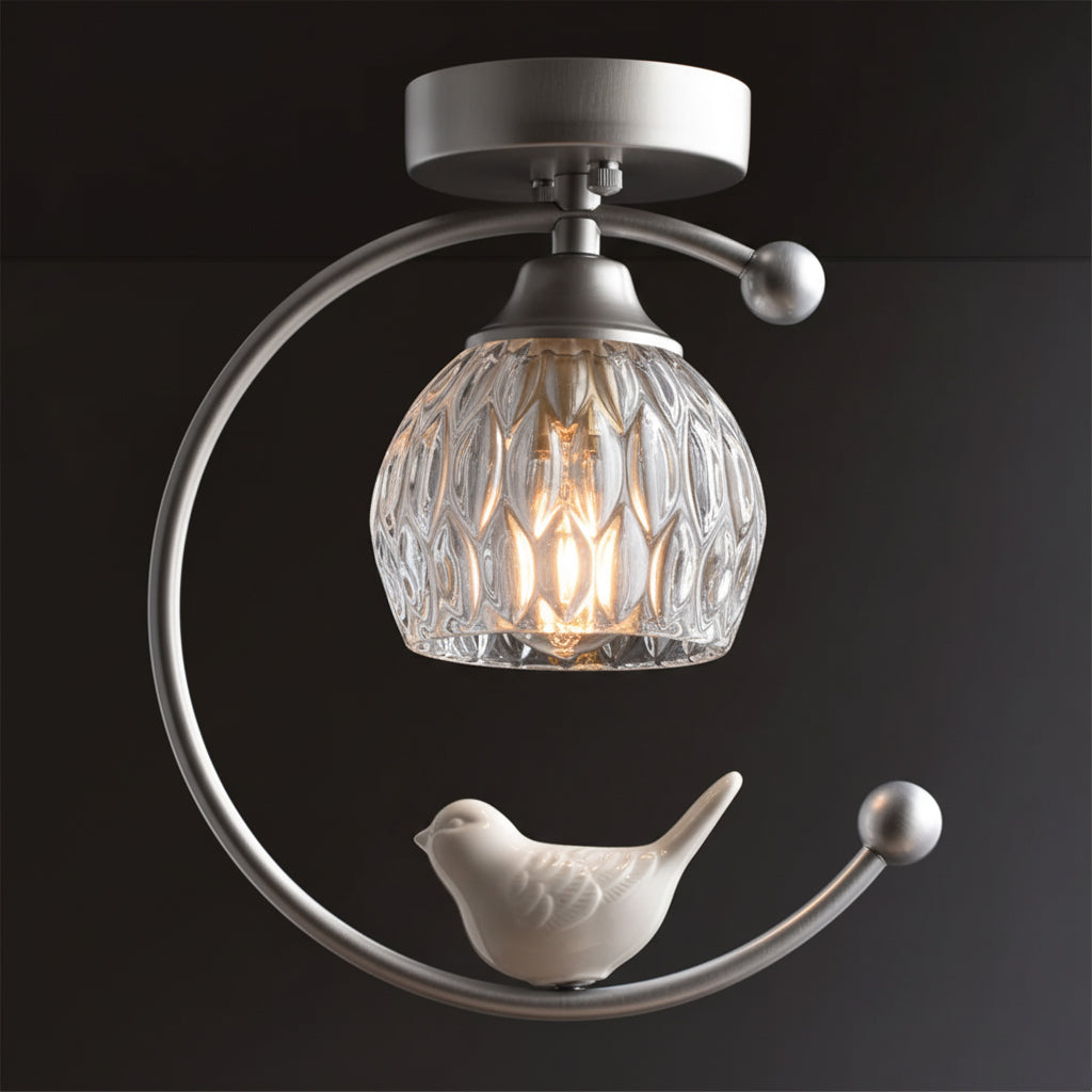 Elegant White Bird Hanging Lamp