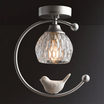 Elegant White Bird Hanging Lamp