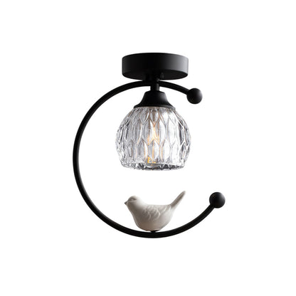 Elegant White Bird Hanging Lamp
