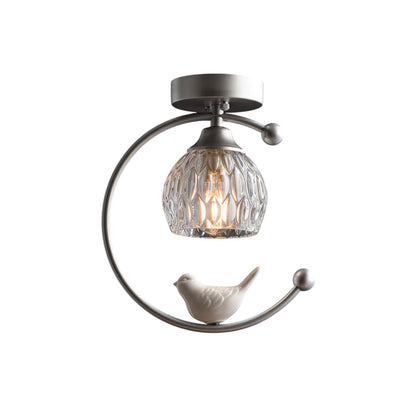 Elegant White Bird Hanging Lamp