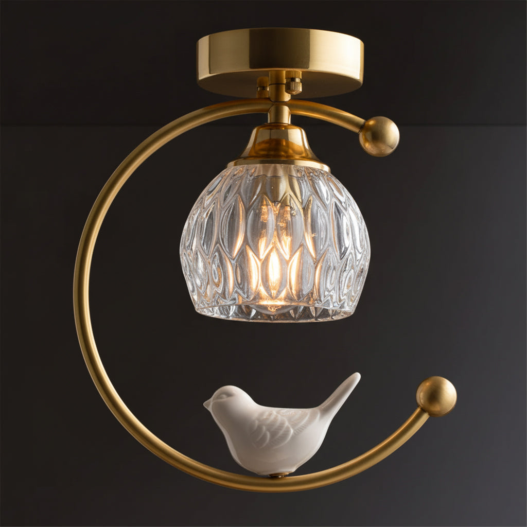 Elegant White Bird Hanging Lamp