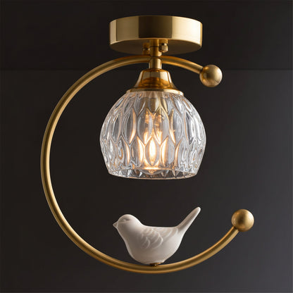 Elegant White Bird Hanging Lamp