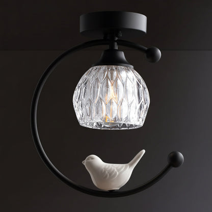 Elegant White Bird Hanging Lamp