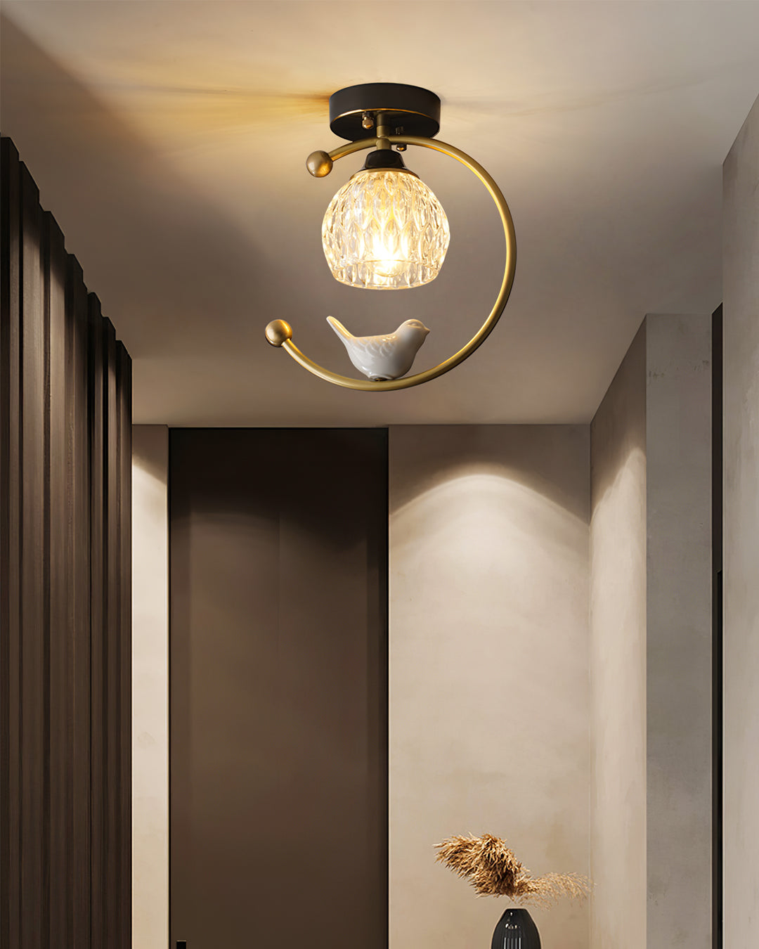 Elegant White Bird Hanging Lamp