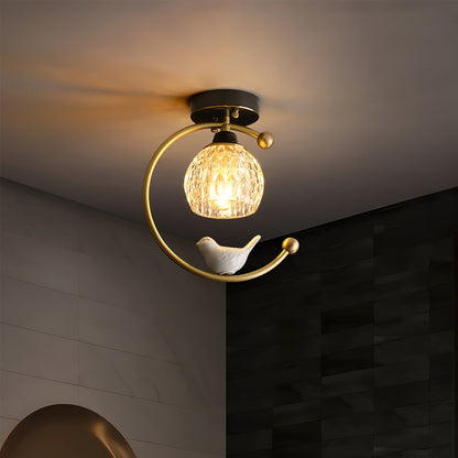 Elegant White Bird Hanging Lamp