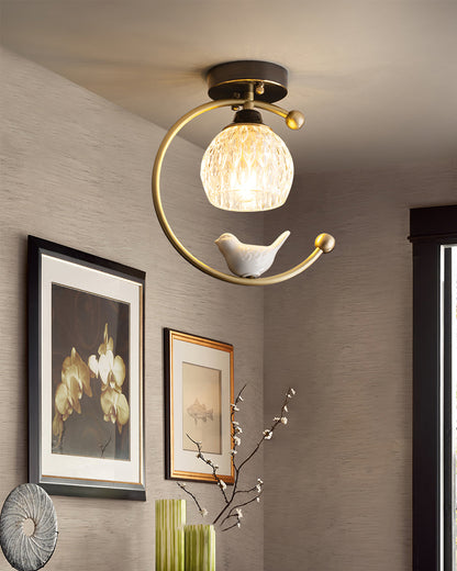 Elegant White Bird Hanging Lamp