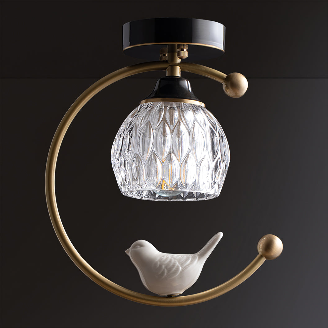 Elegant White Bird Hanging Lamp