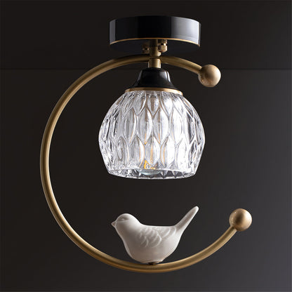 Elegant White Bird Hanging Lamp