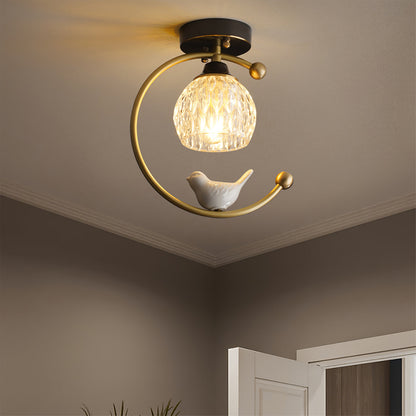 Elegant White Bird Hanging Lamp