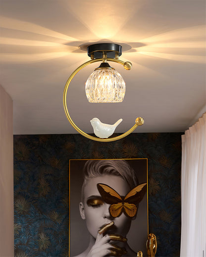 Elegant White Bird Hanging Lamp