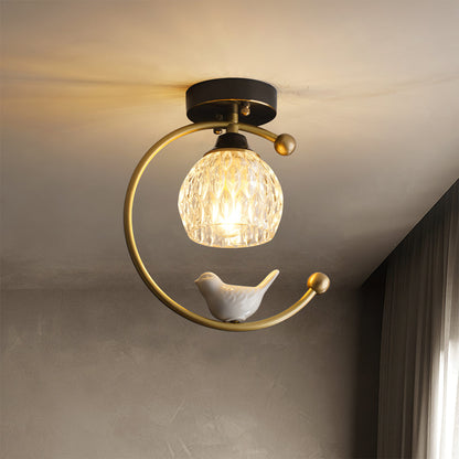 Elegant White Bird Hanging Lamp