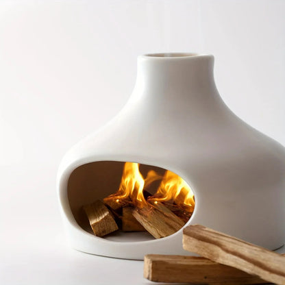 Compact Tabletop Fireplace Heater, Portable Ceramic Space Heater - Halri