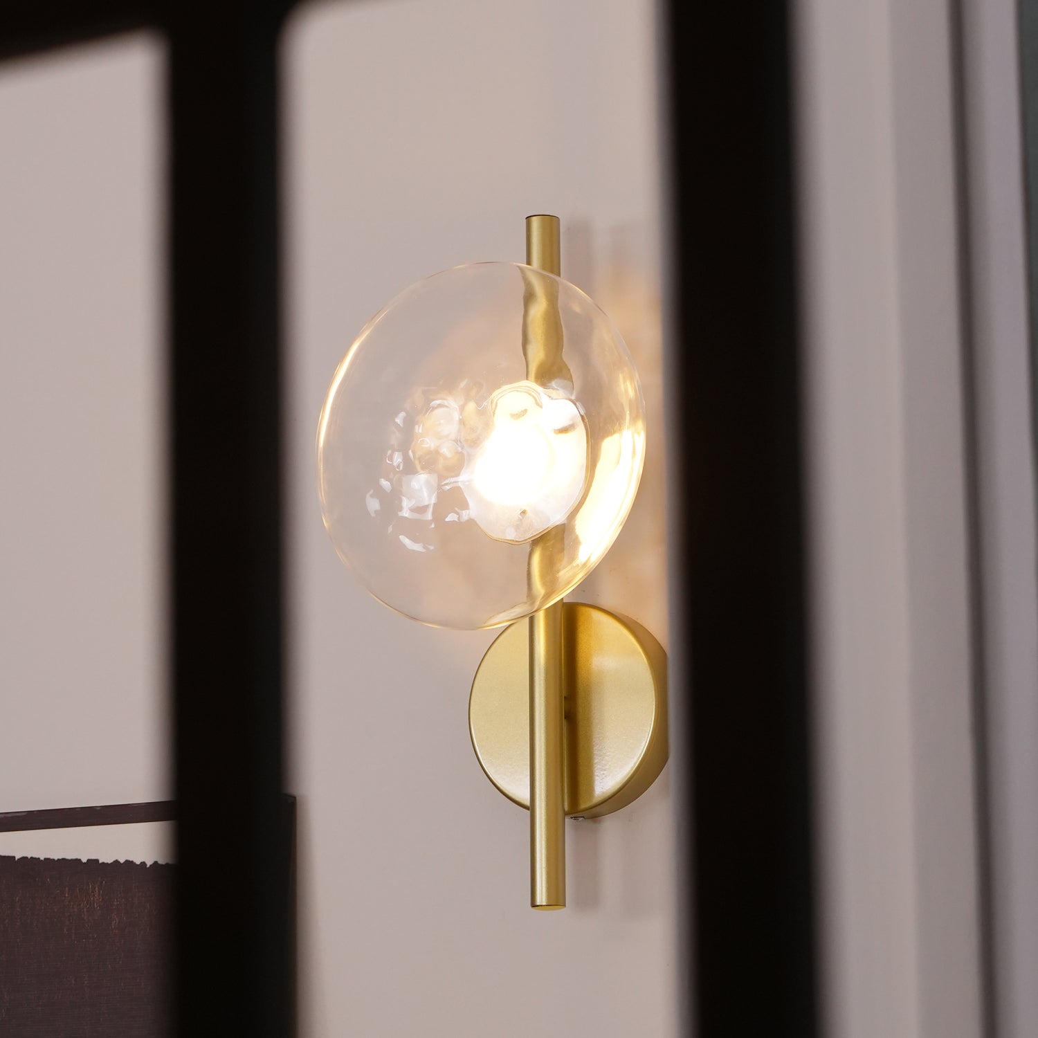 Simple Round Glass Wall Light in Modern Style - Halri