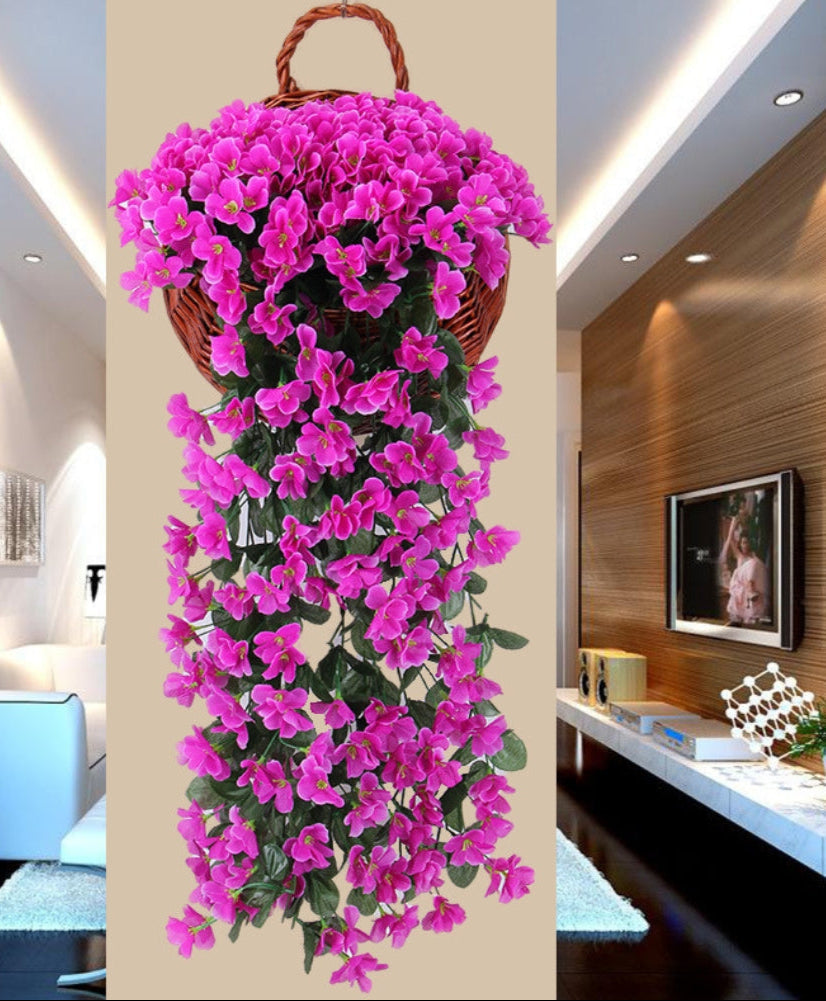 Beautiful Fake Flower Wall Hanging Decor