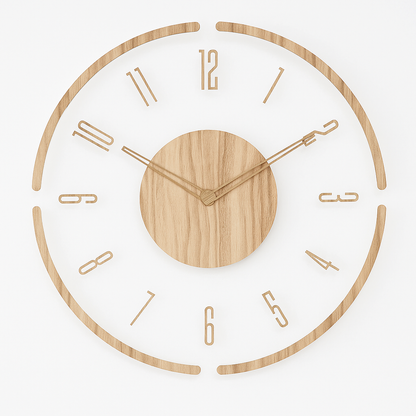 Rustic Wooden Silent Wall Clock