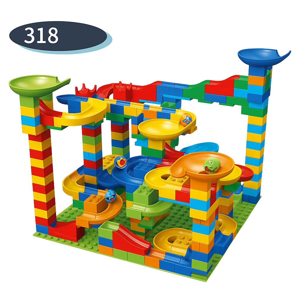 Marble Run Building Blocks Track Set