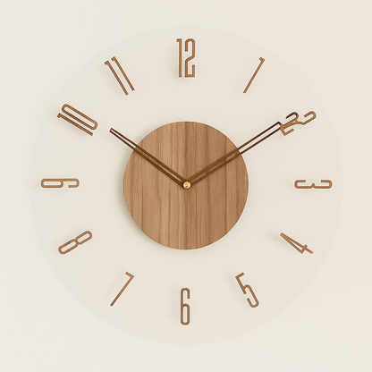Rustic Wooden Silent Wall Clock