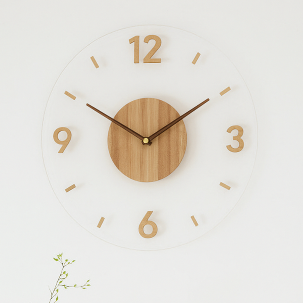 Rustic Wooden Silent Wall Clock