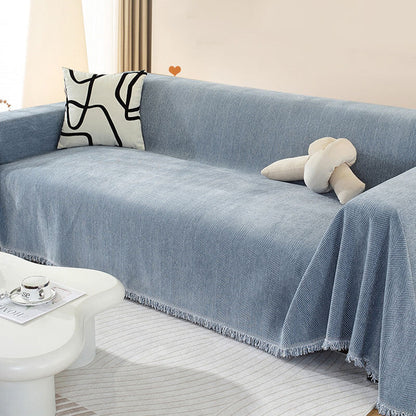 Soft Plush Throw Blanket with Tassels for Sofa - Halri