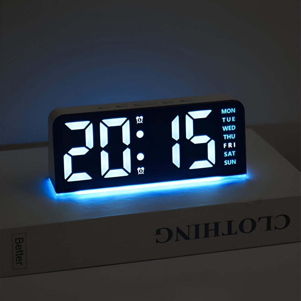 Sleek Compact LED Alarm Clock with USB Charging - Halri