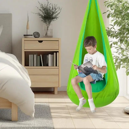 Kids Indoor Hammock Swing with Soft Cushion Set - Halri