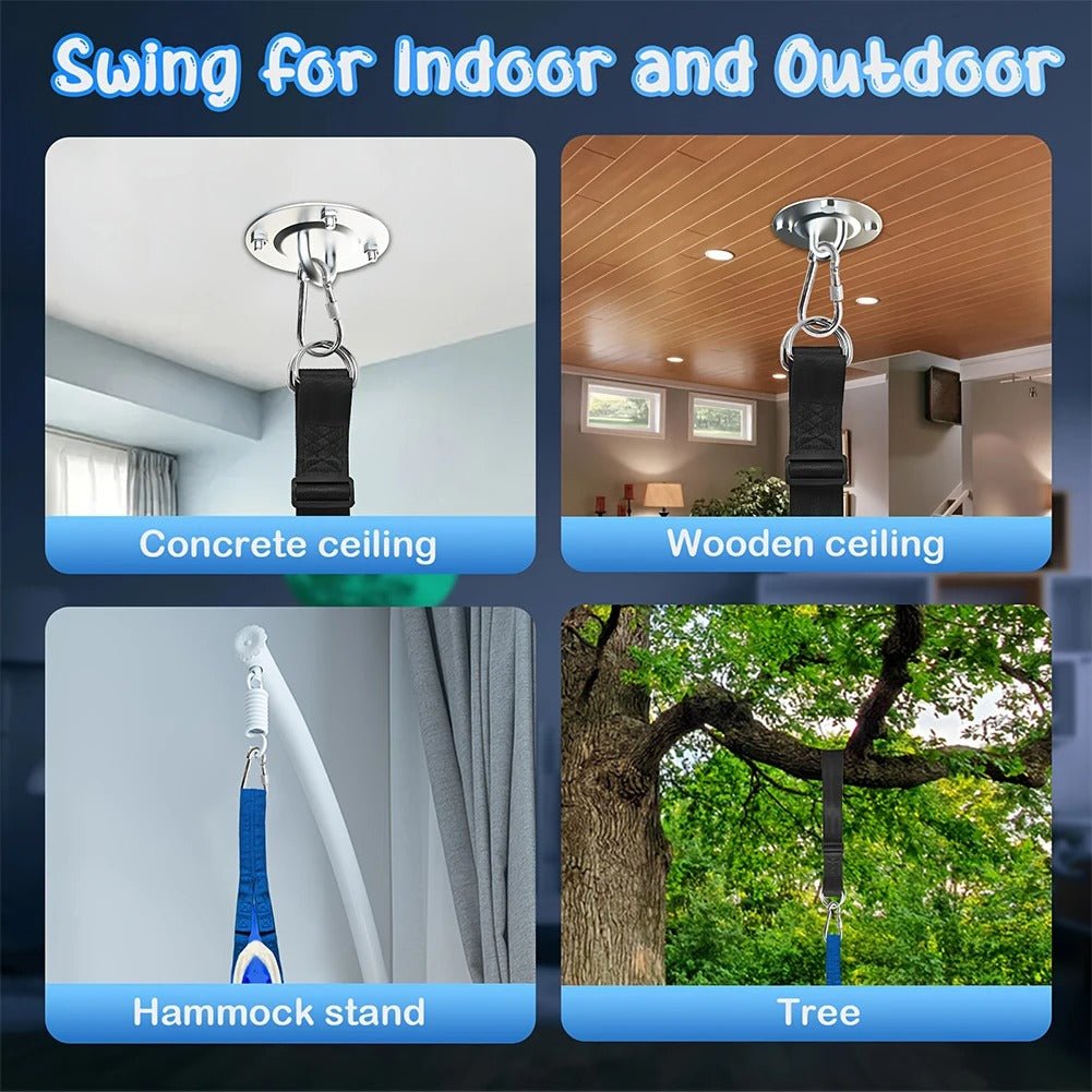Children's Hanging Chair Swing with Inflatable Cushion and Kit