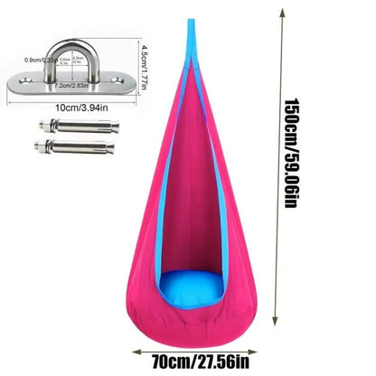 Children's Hanging Chair Swing with Inflatable Cushion and Kit
