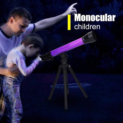 Kids Beginner Telescope with 3 Lens and Adjustable Stand - Halri
