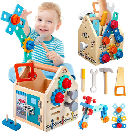 Kids Wooden Tool Kit Set Toy - Halri