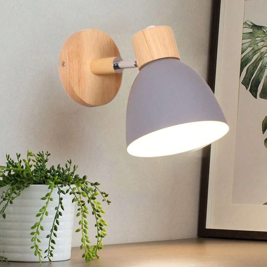 Modern Wooden Wall Light Scandinavian Style