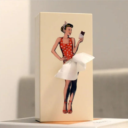 Colorful Flying Skirt Tissue Box