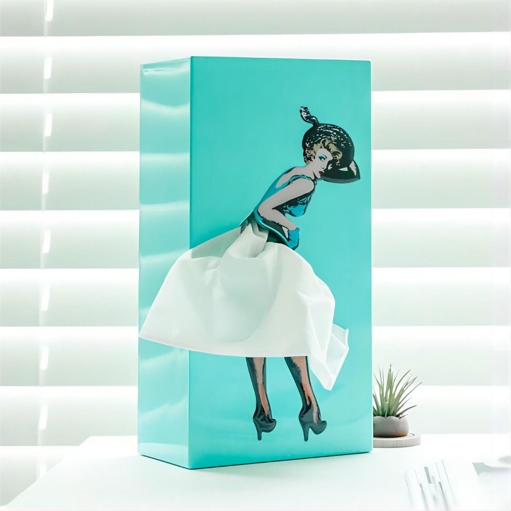 Colorful Flying Skirt Tissue Box