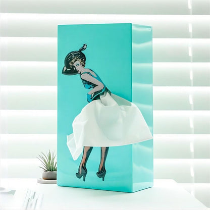 Colorful Flying Skirt Tissue Box