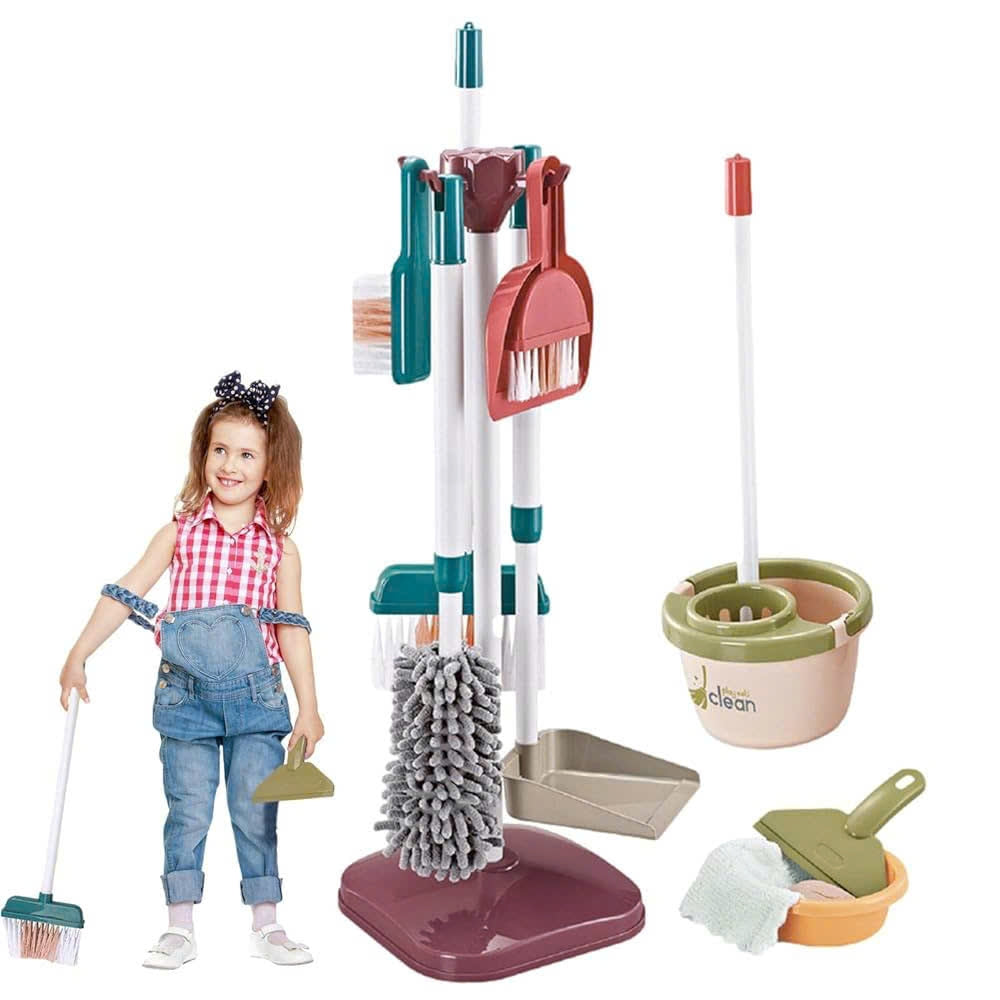 Fun Cleaning Play Set with Storage Rack - Halri