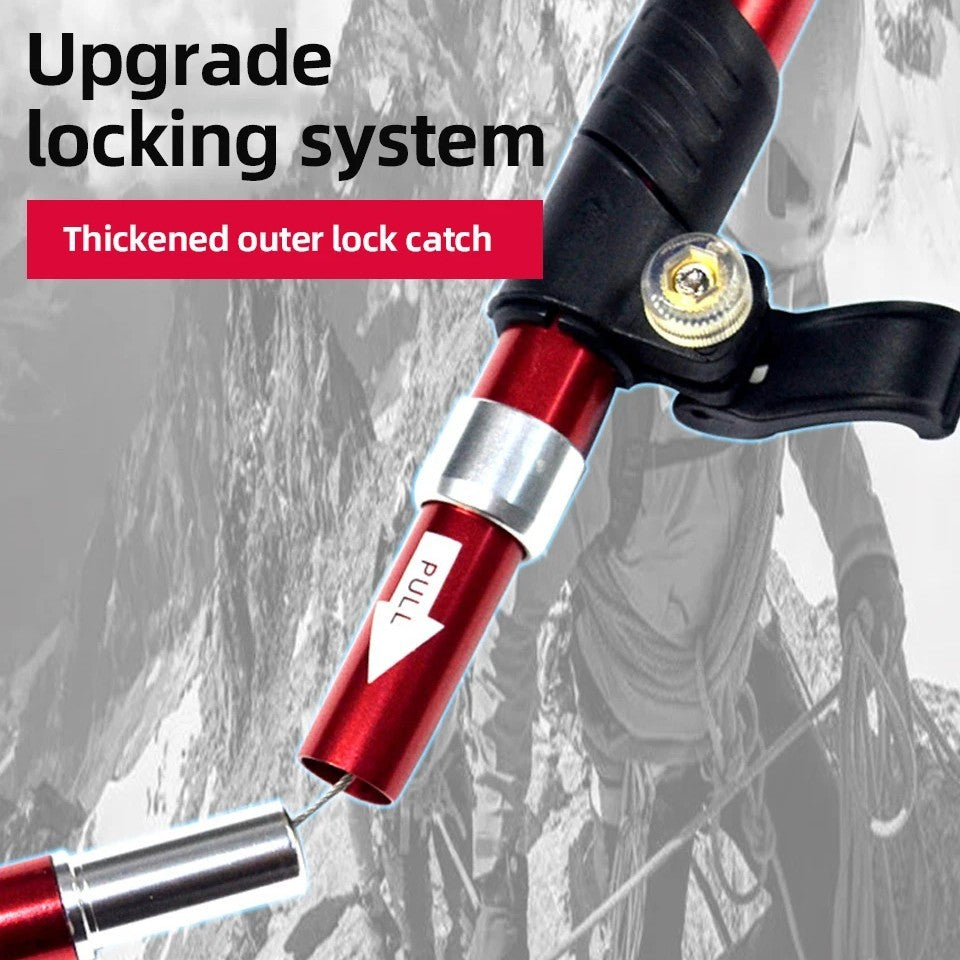 Collapsible Walking Pole - Lightweight Trekking Stick Ideal for Men Women and Seniors