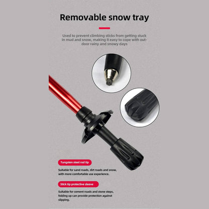 Collapsible Walking Pole - Lightweight Trekking Stick Ideal for Men Women and Seniors