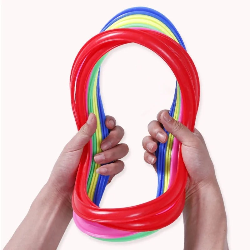 Colorful Jump Rings for Outdoor Games and Physical Activity Play