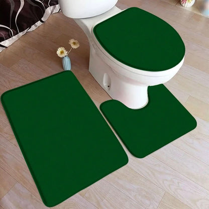 Soft 3-Piece Bathroom Rug Set with Grip Bottom