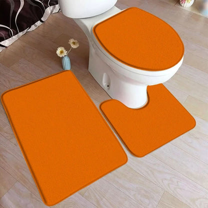 Soft 3-Piece Bathroom Rug Set with Grip Bottom
