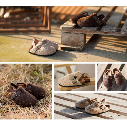 Soft Kids Sheepskin Slip On Shoes - Halri