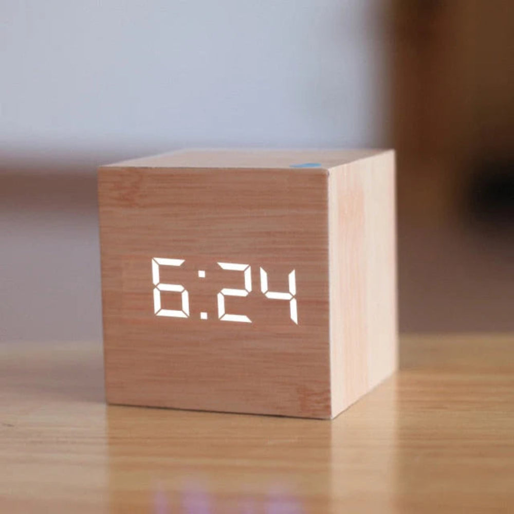 Compact Mini LED Digital Alarm Clock with Adjustable Brightness, Night Mode, and Temperature Display 6