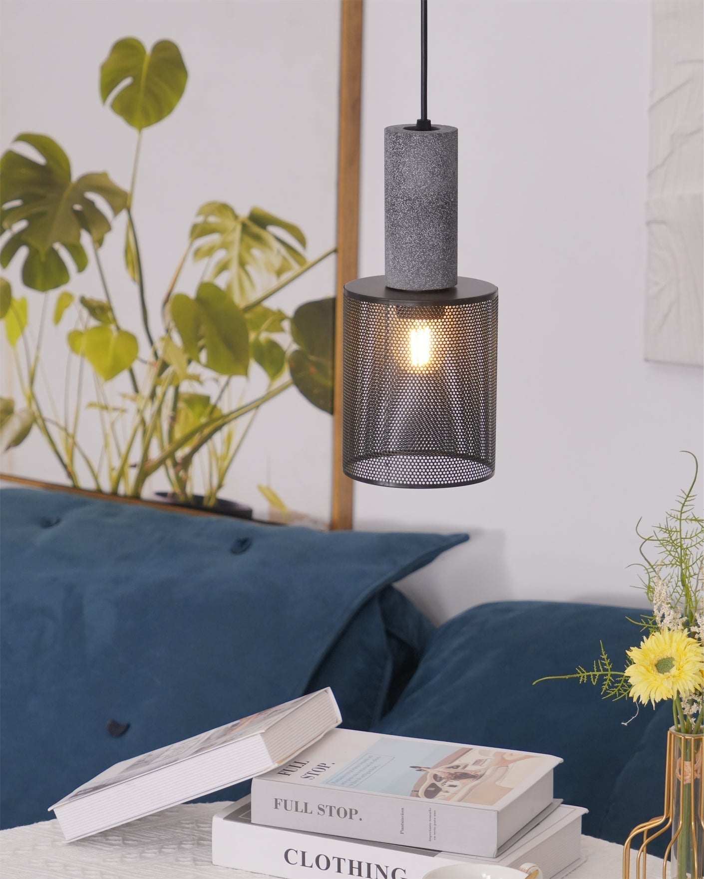 Sleek Metal Hanging Ceiling Light