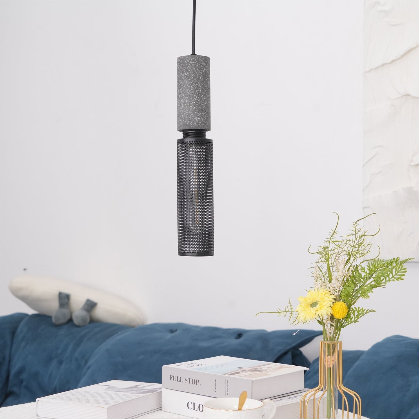 Sleek Metal Hanging Ceiling Light