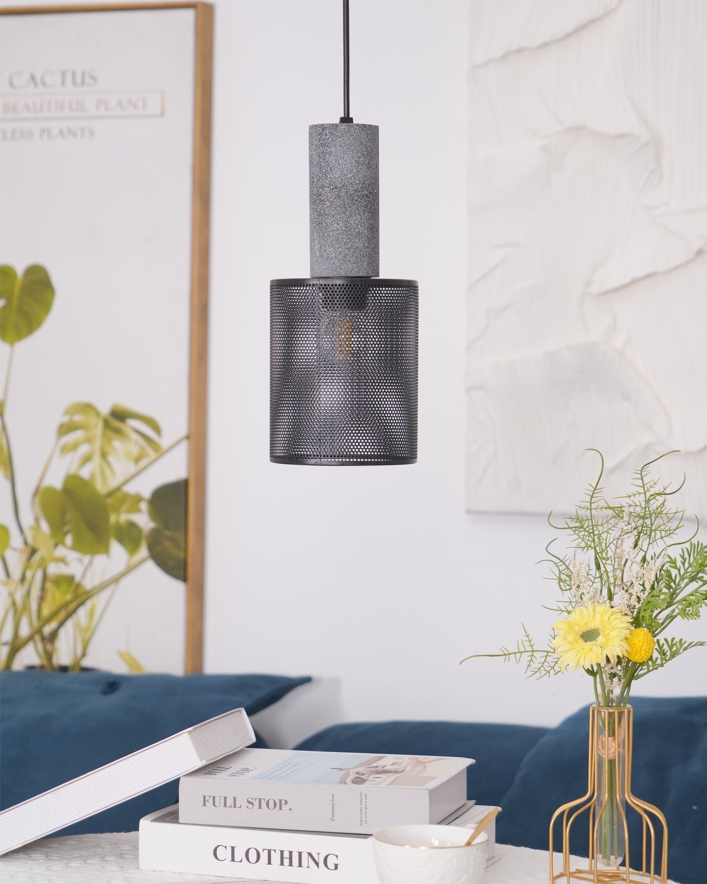 Sleek Metal Hanging Ceiling Light