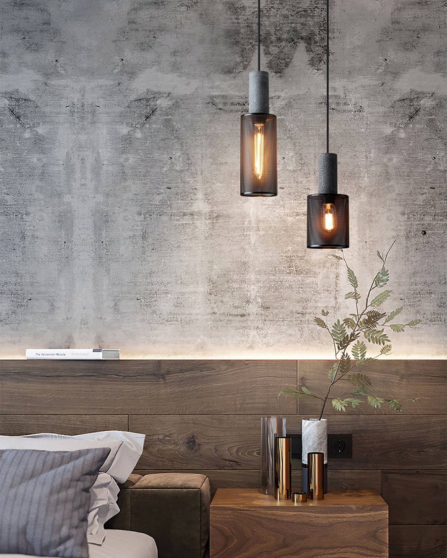 Sleek Metal Hanging Ceiling Light