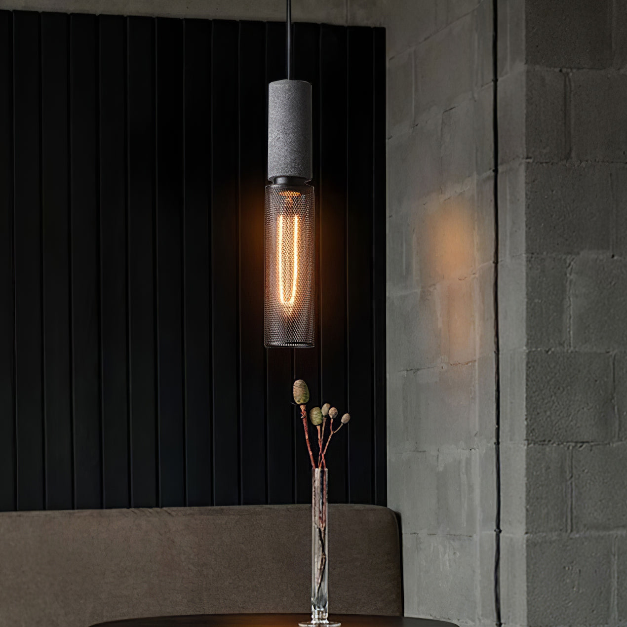 Sleek Metal Hanging Ceiling Light