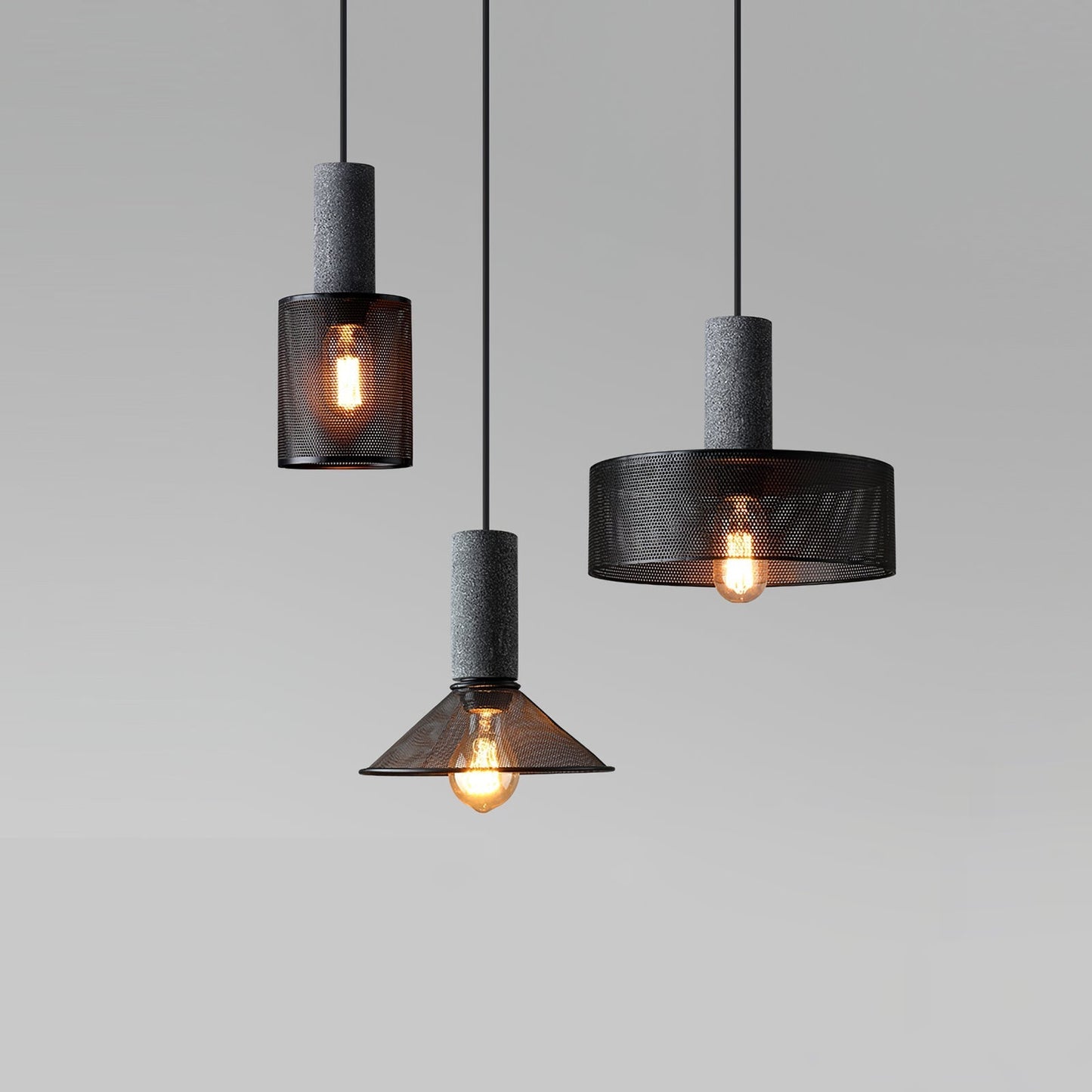 Sleek Metal Hanging Ceiling Light